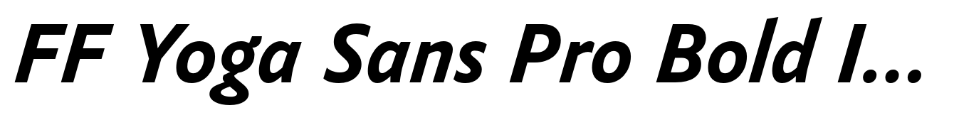 FF Yoga Sans Pro Bold Italic